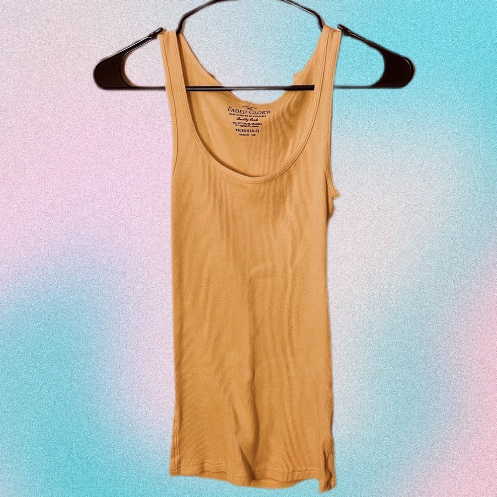 Pastel yellow Faded Glory tank top